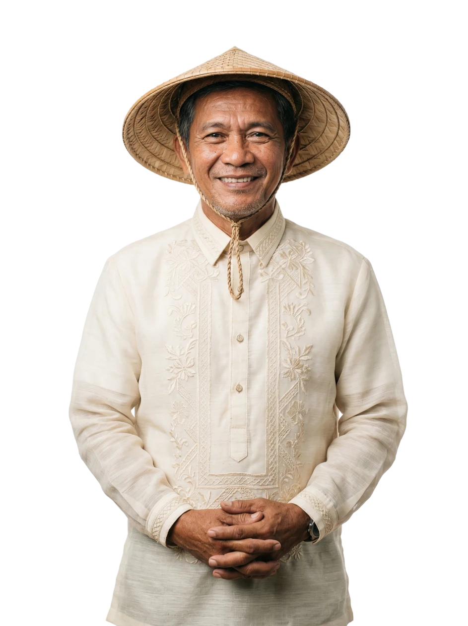 Filipino man in barong tagalog